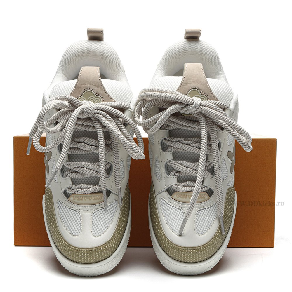 DD  Lou1s Vu1tton Skate Sneaker Beige White