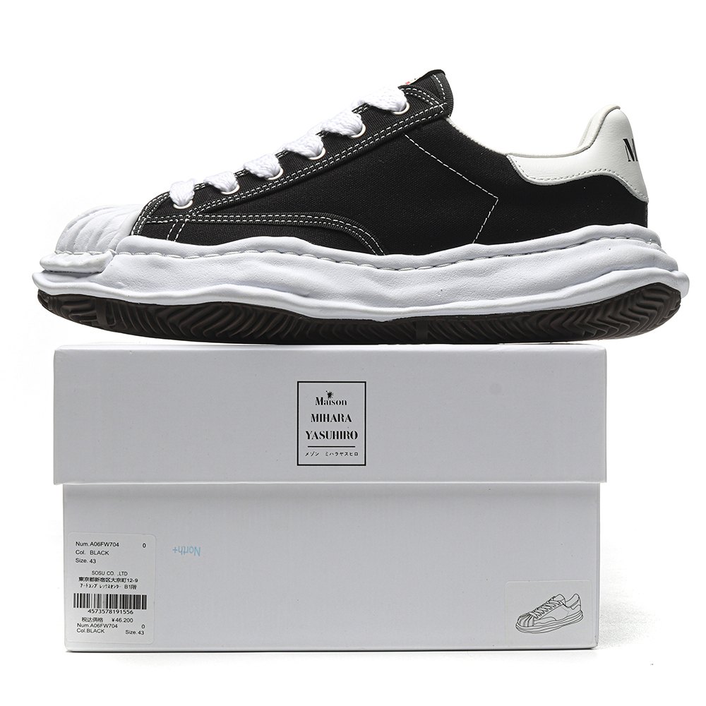 DD Maison Mihara Yasuhiro Blakey OG Sole Canvas Low Black No Logo-A06FW704
