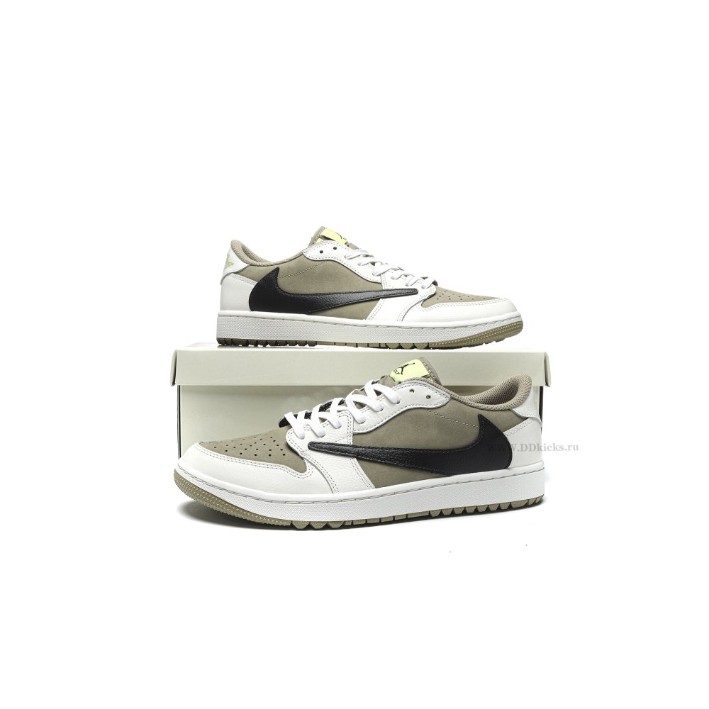 Size 14 Jordan 1 Retro Low Golf Travis Scott Neutral Olive