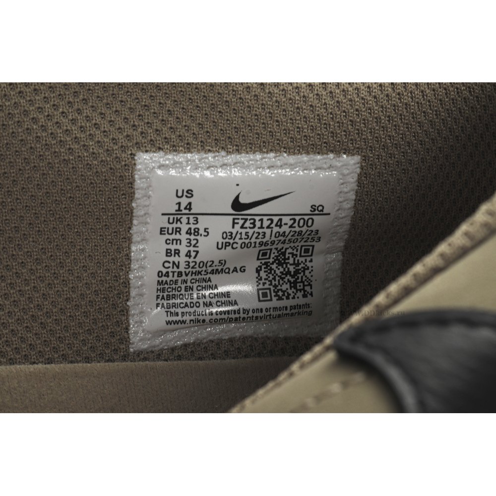 Size 14 Jordan 1 Retro Low Golf Travis Scott Neutral Olive